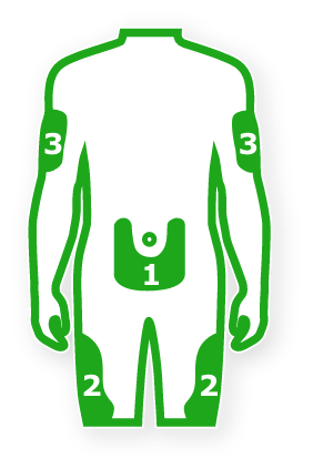Illustration that shows injection site in different parts of the body